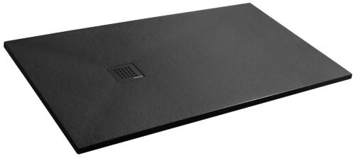 Brodzik prysznicowy prostokątny kompozytowy 140 x 90 cm czarny mat TRENECA 84309.21 Polysan cały
