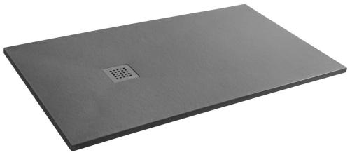 Brodzik prysznicowy prostokątny kompozytowy 140 x 90 cm szary mat TRENECA 84309.31 Polysan cały