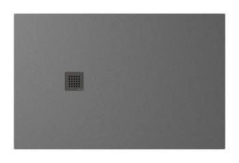 Brodzik prysznicowy prostokątny kompozytowy 140 x 80 cm szary mat TRENECA 84304.31 Polysan
