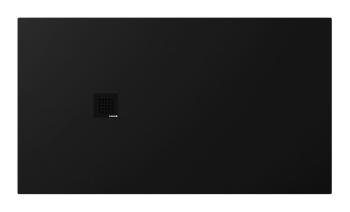 Brodzik prysznicowy prostokątny kompozytowy 160 x 90 cm czarny mat TRENECA 84311.21 Polysan