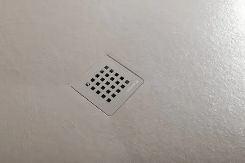 Brodzik prysznicowy prostokątny kompozytowy 110 x 100 cm beżowy mat TRENECA 84312.81 Polysan syfon beż