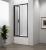 DEEP BLACK Kabina prysznicowa narożna prostokątna 100 x 90 x 165 cm MD1910BMD3316B Polysan drzwi kabiny