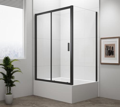 DEEP BLACK Kabina prysznicowa narożna prostokątna 110 x 75 x 165 cm MD1116BMD3116B Polysan
