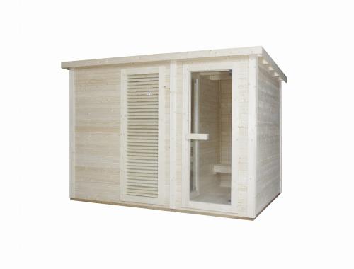Sauna zewnętrzna ogrodowa 4 osobowa sucha Fińska świerk  VAASA F30310 Sanotechnik