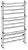 Grzejnik łazienkowy 500 x 800 mm z wieszakami chrom 180 W MANISA IZ110 Sapho