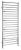 Grzejnik łazienkowy 600 x 1328 mm z wieszakami chrom 341 W MANISA IZ111 Sapho