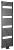 Grzejnik łazienkowy 450 x 1690 mm czarny mat 716 W TONDI DT446T Aqualine