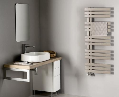 Grzejnik łazienkowy 500 x 1236 mm piaskowiec 561 W SILVANA IR152S Sapho wizualizacja
