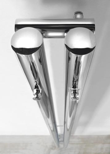 Grzejnik łazienkowy 122 x 1800 mm chrom z wieszaczkami 330 W PILON IZ123 Sapho z góry