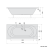 Wanna akrylowa prostokątna 170x80 cm biały LEVANA 71745 Polysan rysunek techniczny