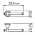 Wieszak na papier chrom NEVIS NV2413 Gedy rysunek techniczny