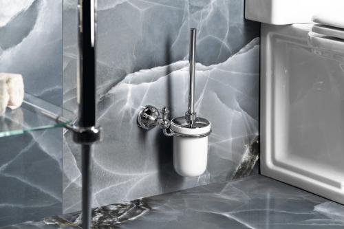 Szczotka do WC ceramika/chrom NEVIS NV330313 Gedy  z bliska