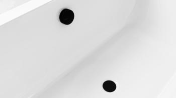 Syfon automatyczny do wanny 800 mm korek 72 mm czarny mat MARBLE 11042.21 Polysan wizualizacja