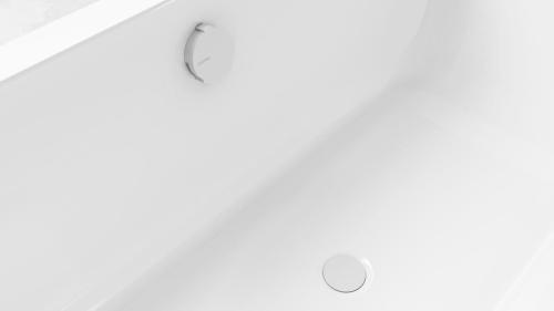 Syfon automatyczny do wanny z napełnianiem MARBLE długość 800 mm biały 11052.10 Polysan wizualizacja