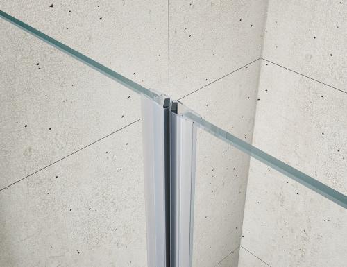 Drzwi prysznicowe do wnęki dwuskrzydłowe 80 x 200 cm LORO GN4380 Gelco  krawędz