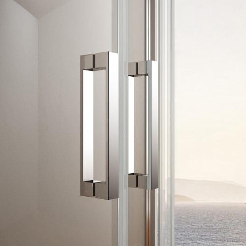 Drzwi prysznicowe do wnęki dwuskrzydłowe 100 x 200 cm LORO GN4310 Gelco uchwyt