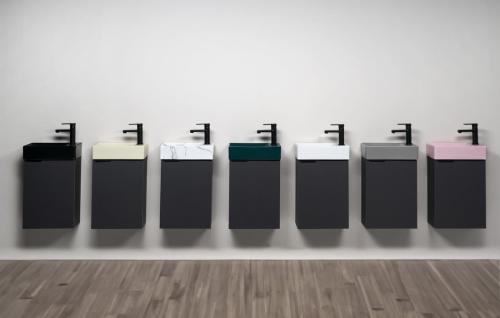 Umywalka ceramiczna 38 x 22 cm carrara prawa MARGITHA MGT38217 Sapho seria