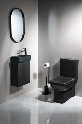 Umywalka ceramiczna 38 x 22 cm petrol prawa MARGITHA MGT38220 Sapho wizualziacja