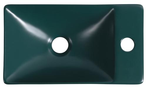 Umywalka ceramiczna 38 x 22 cm petrol prawa MARGITHA MGT38220 Sapho z góry