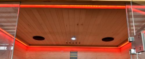 3 osobowa sauna OPEN J20150 - koloroterapia czerowony