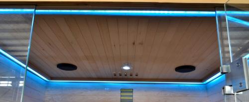 3 osobowa sauna OPEN J20150 - koloroterapia niebieski
