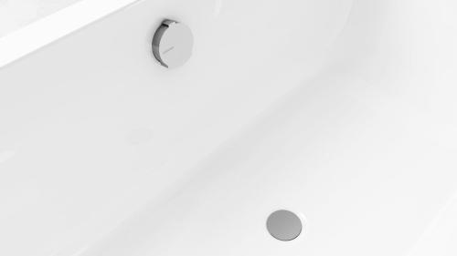 Syfon automatyczny do wanny z napełnianiem 800 mm 72 mm chrom 71853 Polysan wizualizacja