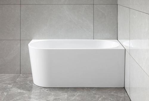 Wanna wolnostojąca 150x75 cm prawa TIBERA R E1037 Aqualine zamontowana