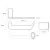 Wieszak na papier toaletowy poziomy ORGANIC BLACK 167112020 Bemeta wymiary i rysunek techniczny
