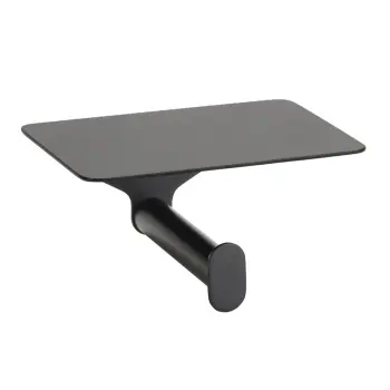 Wieszak na papier toaletowy z półką ORGANIC BLACK 167112150 Bemeta