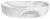 Umywalka ceramiczna nablatowa 60 x 42 x 14 cm bianco carrara CA590BC Sapho bok