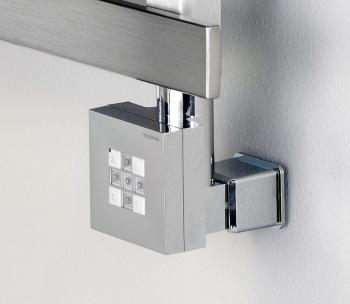 Grzałka elektryczna z termostatem z maskownicą kabla chrom KTX 200 W KTX-CW-200 Sapho podłączona