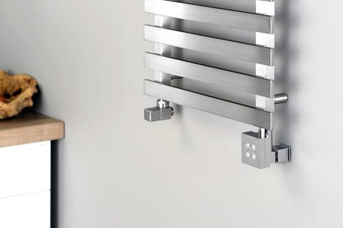 Grzałka elektryczna z termostatem z maskownicą kabla chrom KTX 200 W KTX-CW-200 Sapho z grzejnikiem