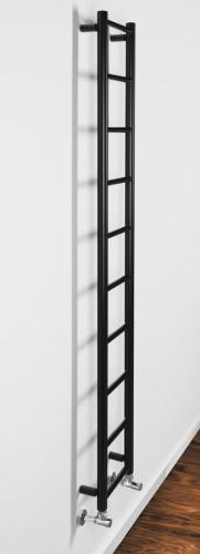 Grzejnik łazienkowy 250 x 1680 mm czarny mat DINA IR377TB Sapho wizualizacja