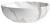 Umywalka ceramiczna nablatowa 41 x 14 cm bianco carrara RONDANE AR435BC Sapho bok