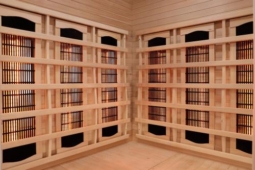 2 osobowa sauna na podczerwień SUPREME 120 x 120 x 190 cm SB80120 SANOTECHNIK Promienniki