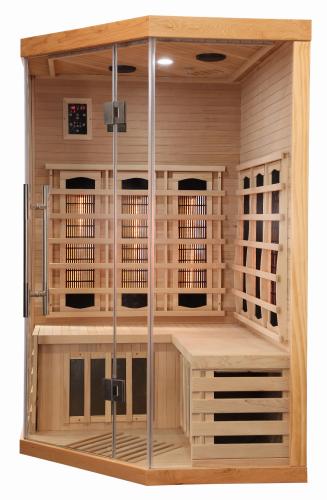 2 osobowa sauna na podczerwień SUPREME 120 x 120 x 190 cm SB80120 SANOTECHNIK Z boku