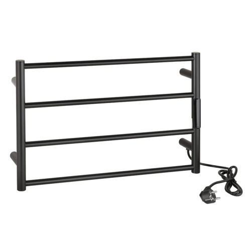 Grzejnik elektryczny na ręczniki drabinkowy ścienny 560 x 370 x 90 mm 63 W czarny 704151080 Bemeta