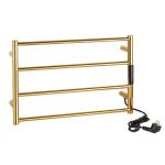 Grzejnik elektryczny na ręczniki drabinkowy ścienny 560 x 370 x 90 mm 63 W złoty 704153081 Bemeta