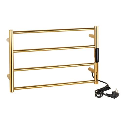 Grzejnik elektryczny na ręczniki drabinkowy ścienny 560 x 370 x 90 mm 63 W złoty 704153081 Bemeta