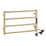 Grzejnik elektryczny na ręczniki drabinkowy ścienny 560 x 370 x 90 mm 63 W złoty mat 704153085 Bemeta
