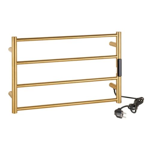 Grzejnik elektryczny na ręczniki drabinkowy ścienny 560 x 370 x 90 mm 63 W złoty mat 704153085 Bemeta