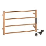 Grzejnik elektryczny na ręczniki drabinkowy ścienny 560 x 370 x 90 mm 63 W miedź mat 704154085 Bemeta