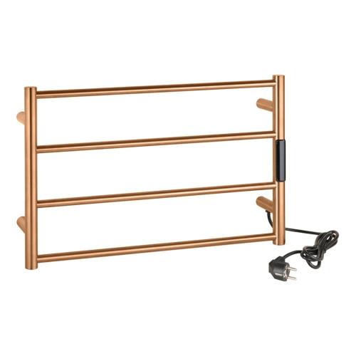 Grzejnik elektryczny na ręczniki drabinkowy ścienny 560 x 370 x 90 mm 63 W miedź mat 704154085 Bemeta