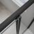 Czarna kabina prysznicowa prostokątna 100 x 70 x 190 cm drzwi przesuwne wariant L / P EASY BLACK EL1015B-01 Polysan listwa