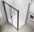 Czarna kabina prysznicowa prostokątna 100 x 90 x 190 cm drzwi przesuwne wariant L / P EASY BLACK EL1015B-03 Polysan  z góry