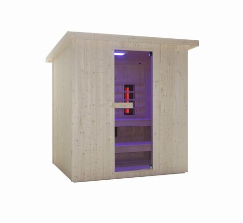 Sauna ogrodowa Fińska i na podczerwień 198 x 181,5 x 202,2 cm LAHTI F30200 Sanotechnik