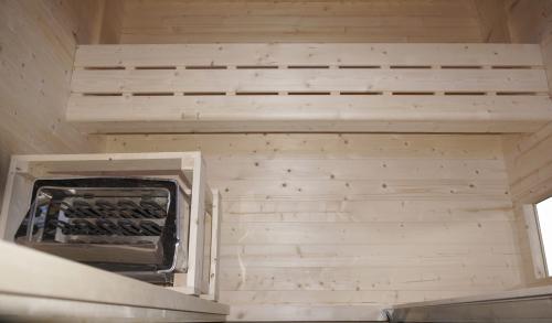 Sauna LAHTI F30200 Sanotechnik umiejscowienie pieca