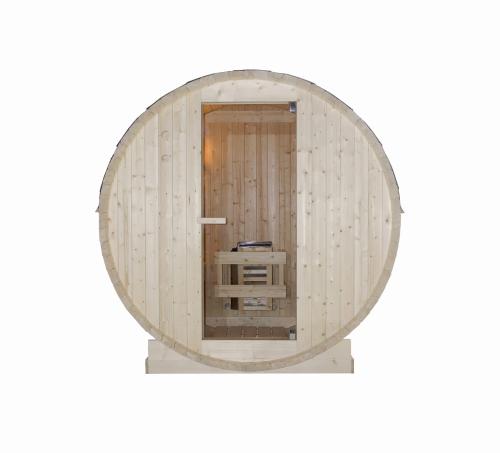 2 osobowa sauna sucha Fińska w kształcie beczki świerk TROMSÖ M F50120 Sanotechnik