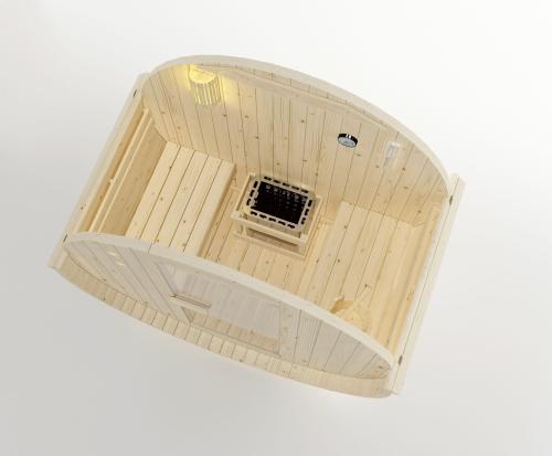 Sauna zewnętrzna ogrodowa TROMSÖ M F50120 Sanotechnik widok z góry