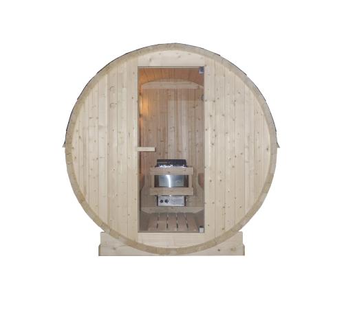 4 osobowa sauna sucha Fińska w kształcie beczki świerk TROMSÖ L F50180 Sanotechnik